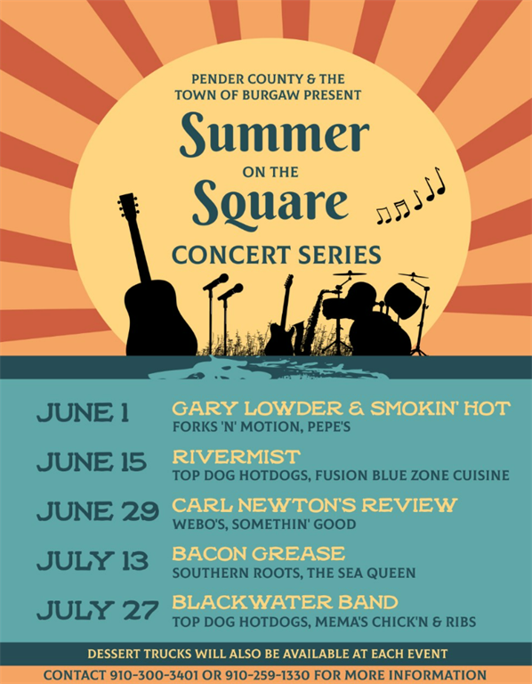 Pender County Parks and Recreation - Summer Concerts